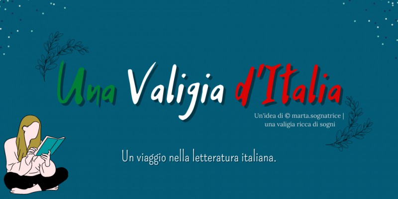 Image:  Progetti di lettura per il 2021: un viaggio nella letteratura italiana. #unaValigiadItalia